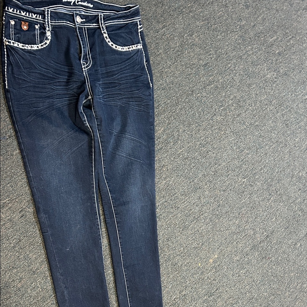 Elegant Dark Blue Women's Jeggings